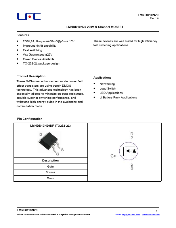 LMNDD10N20 Datasheet Preview
