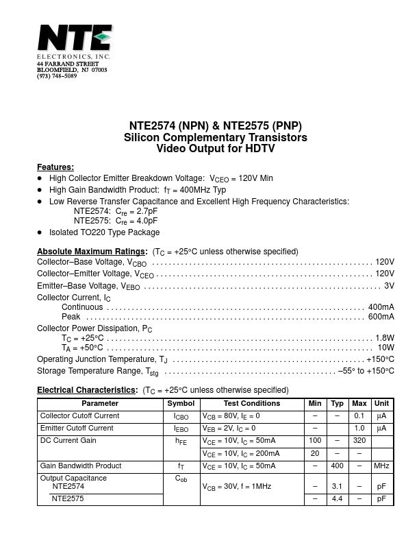 NTE2574