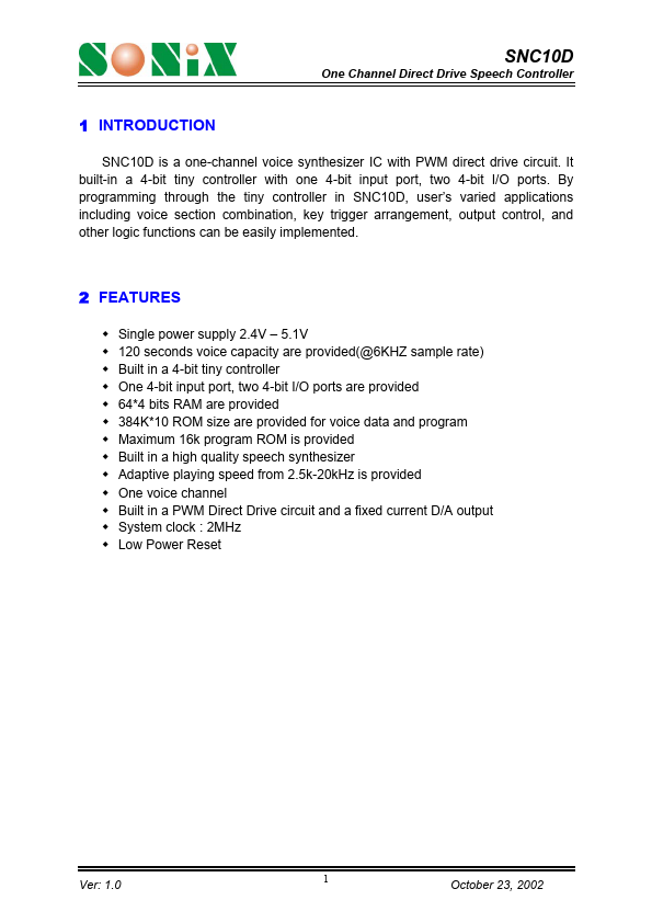 SNC10D Datasheet Preview