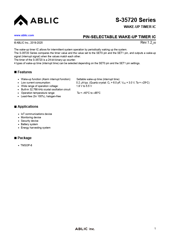 S-35720 datasheet page 1 preview