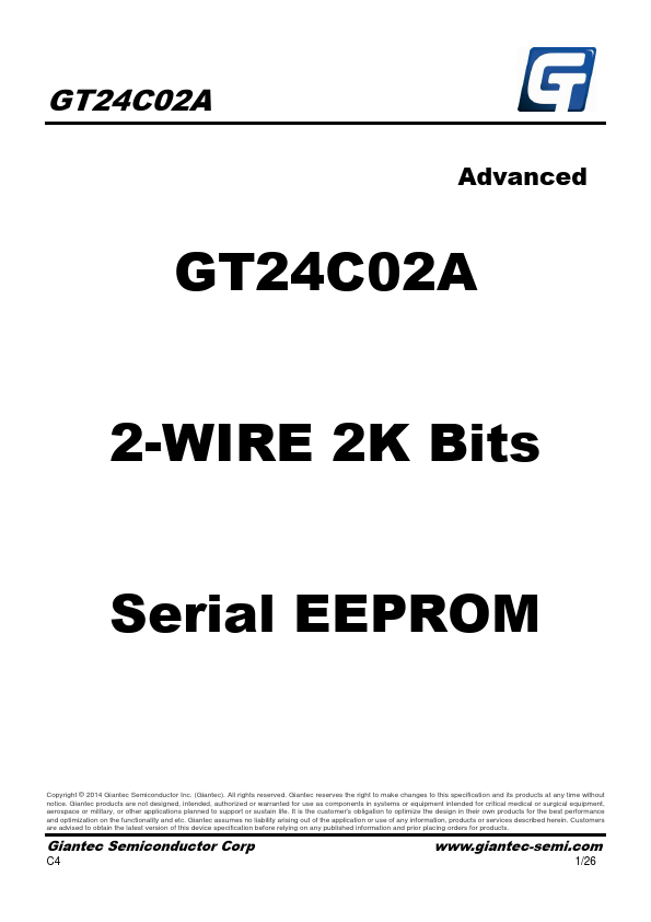 GT24C02A Datasheet Preview