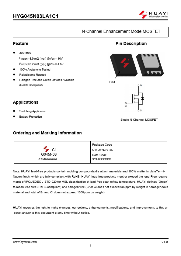 HYG045N03LA1C1 Datasheet Preview