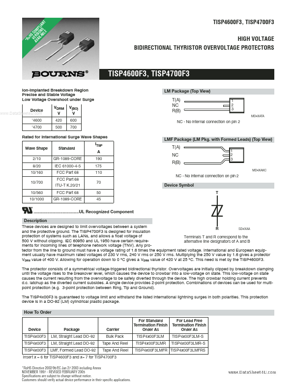 TISP4600F3