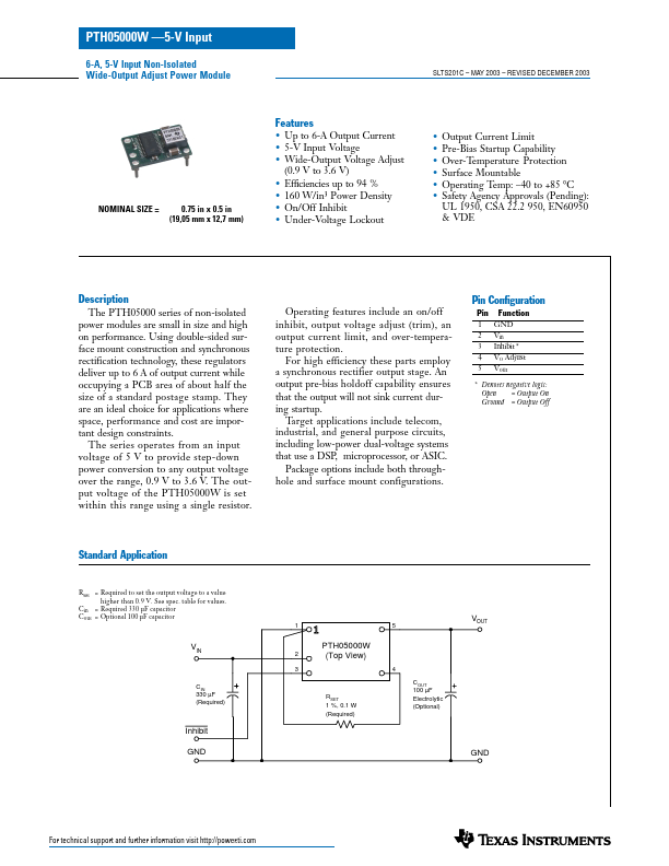 PTH05000W