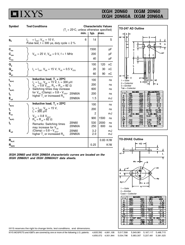 IXGM20N60