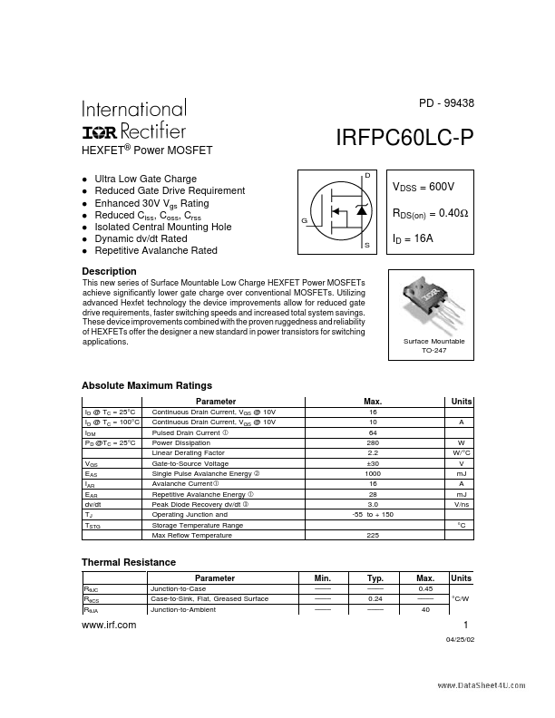 IRFPC60LC-P