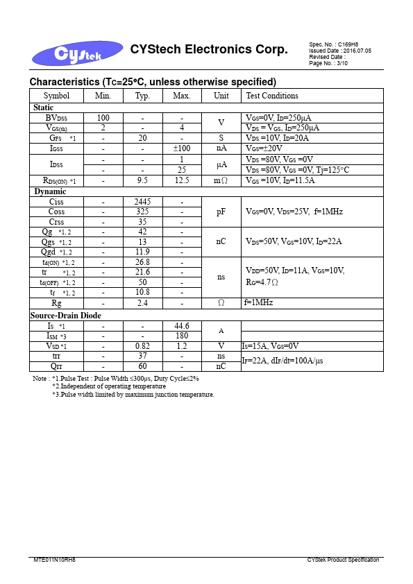 MTE011N10RH8