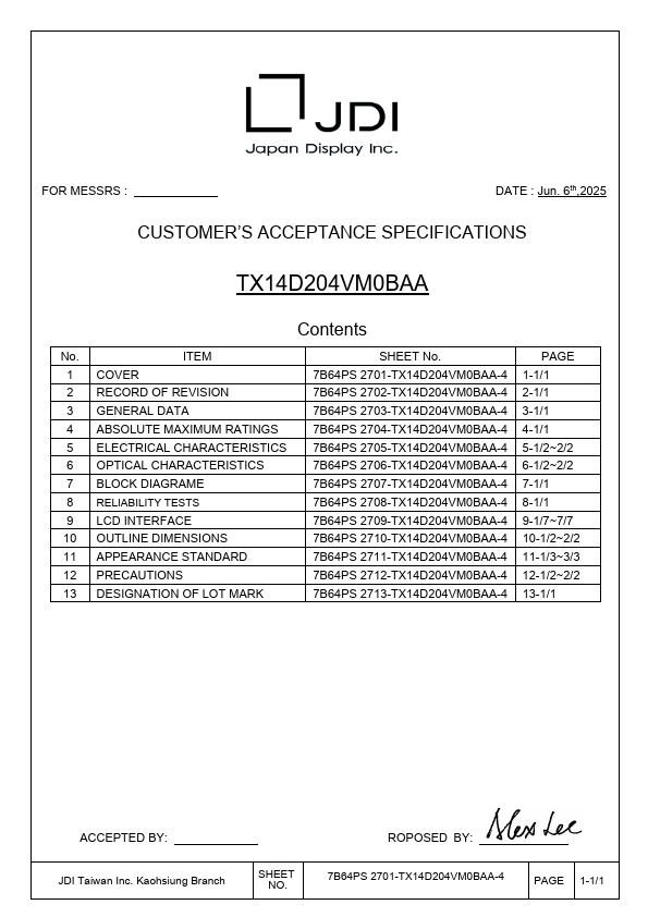 TX14D204VM0BAA Datasheet Preview
