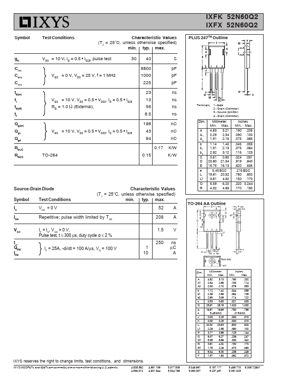 IXFK52N60Q2