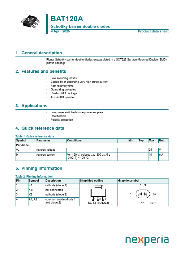 BAT120A Datasheet Preview