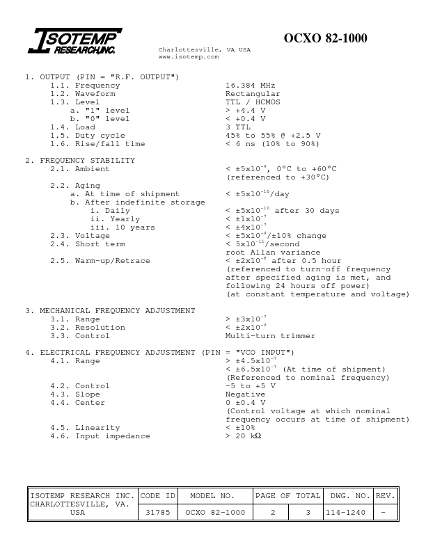 OCXO82-1000