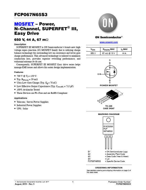 FCP067N65S3