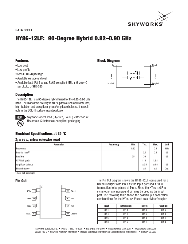 HY86-12LF Datasheet Preview