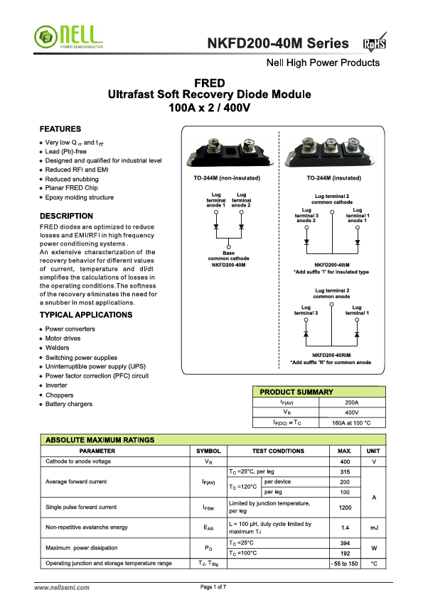 NKFD200-40M Datasheet Preview