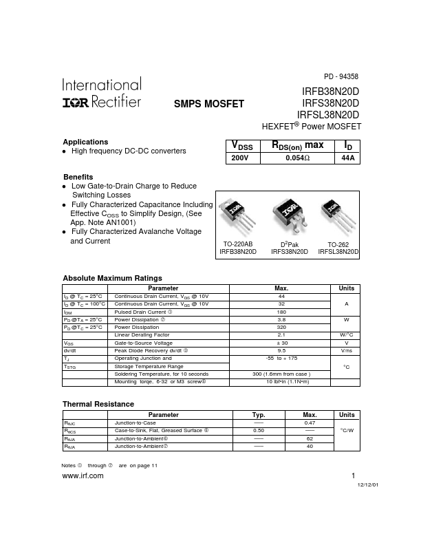 IRFB38N20D