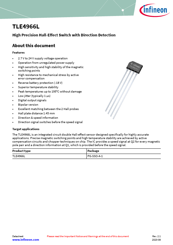 TLE4966L Datasheet Preview