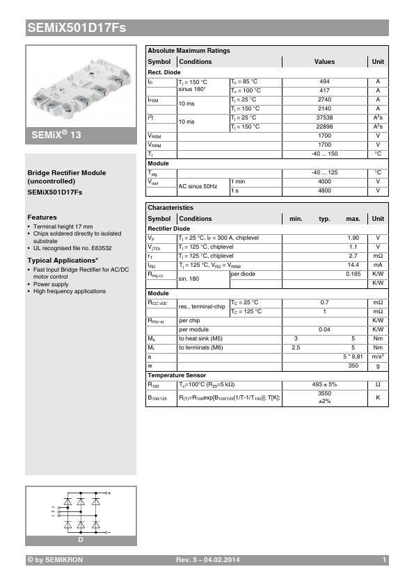 SEMiX501D17Fs