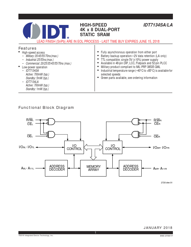 IDT7134LA