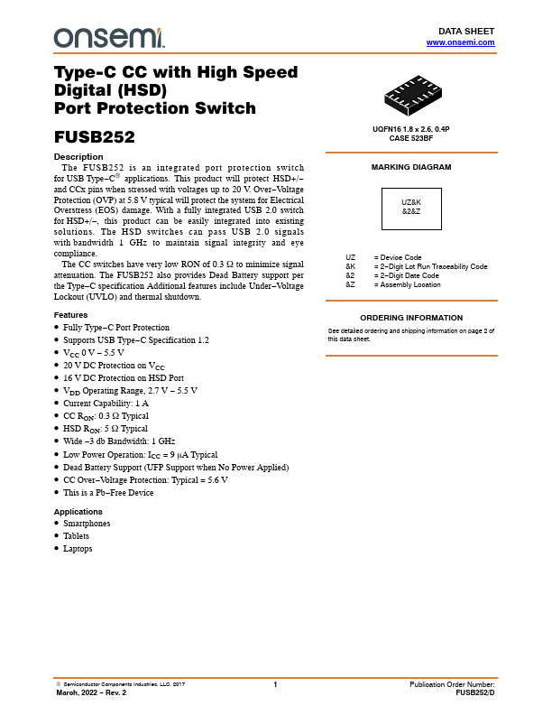 FUSB252 Datasheet Preview