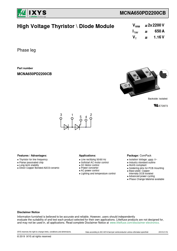 MCNA650PD2200CB Datasheet Preview
