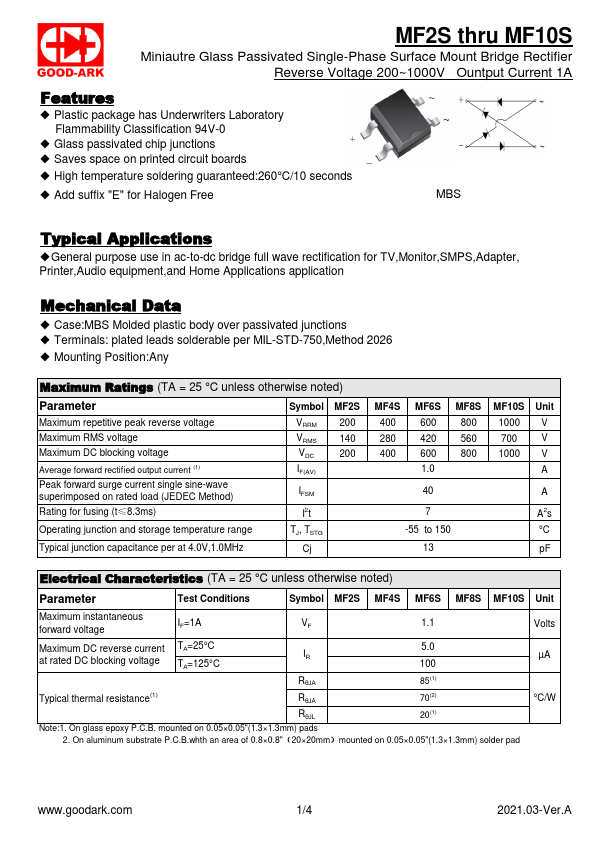 MF4S Datasheet Preview