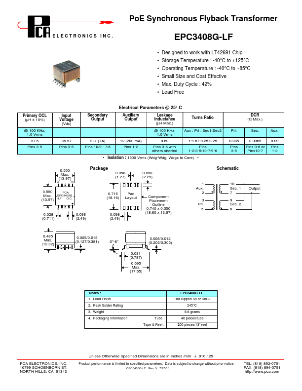 EPC3408G-LF