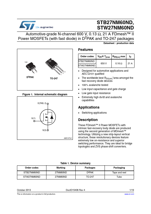 STW27NM60ND