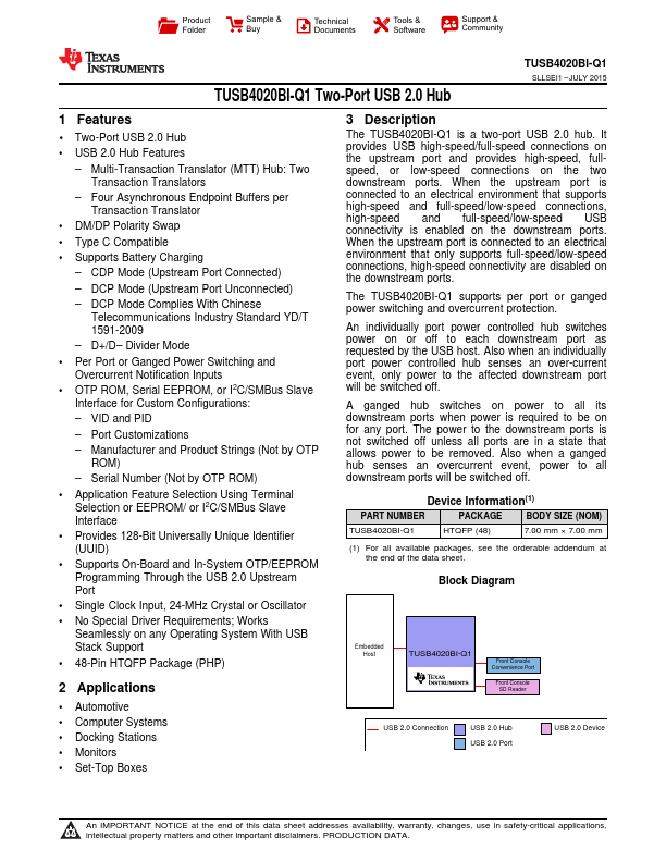 TUSB4020BI-Q1