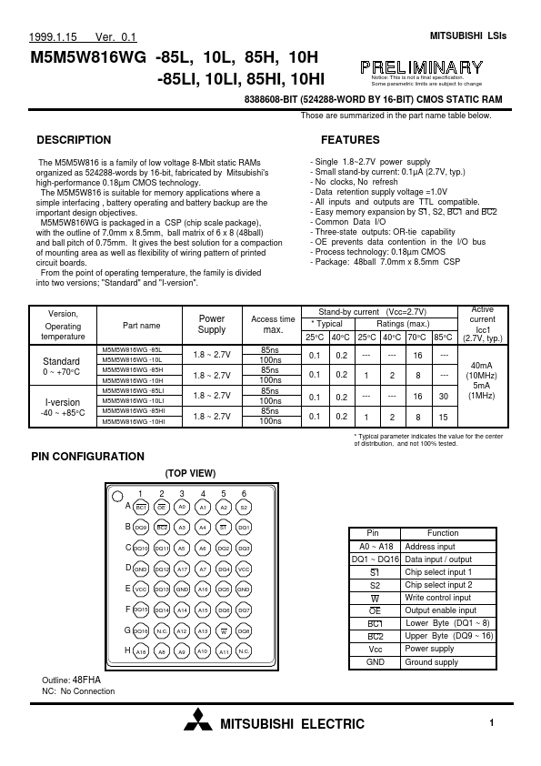 M5M5W816WG-10HI