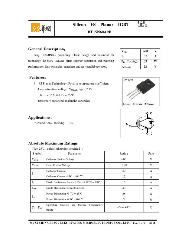 BT15N60A9F