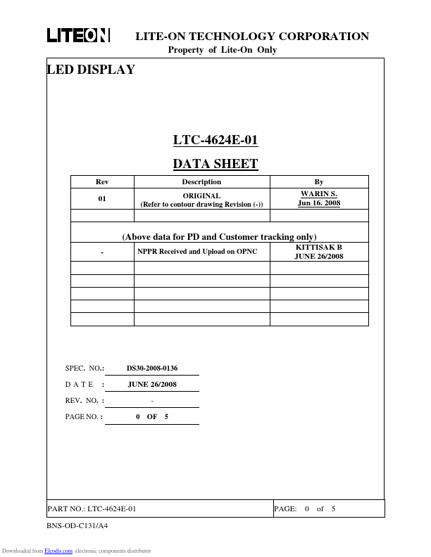 LTC-4624E-01 Datasheet Preview