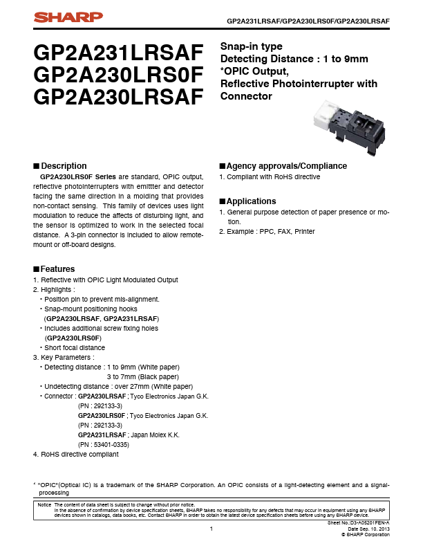 GP2A230LRS0F