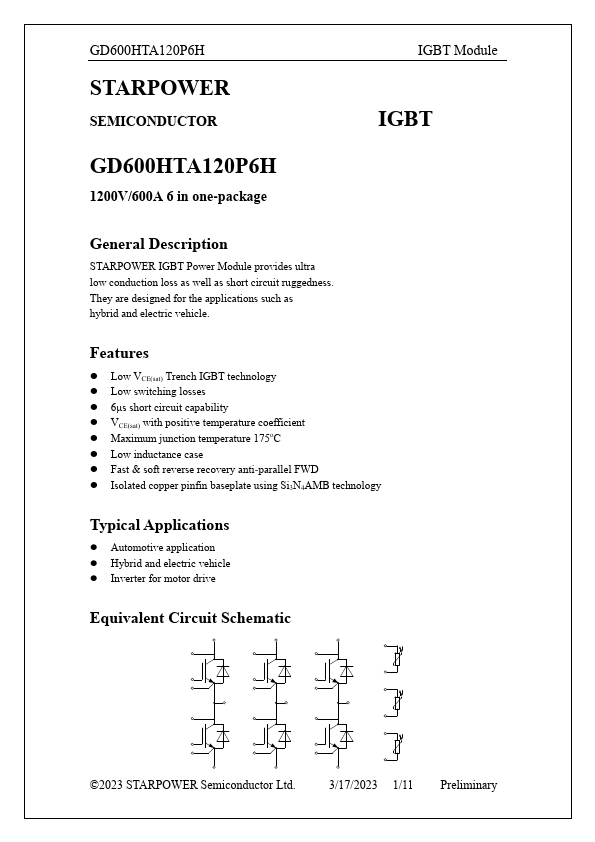 GD600HTA120P6H Datasheet Preview