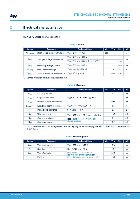 STD10N60M2