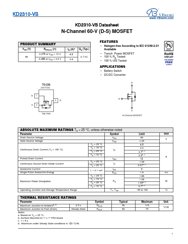 KD2310 Datasheet Preview