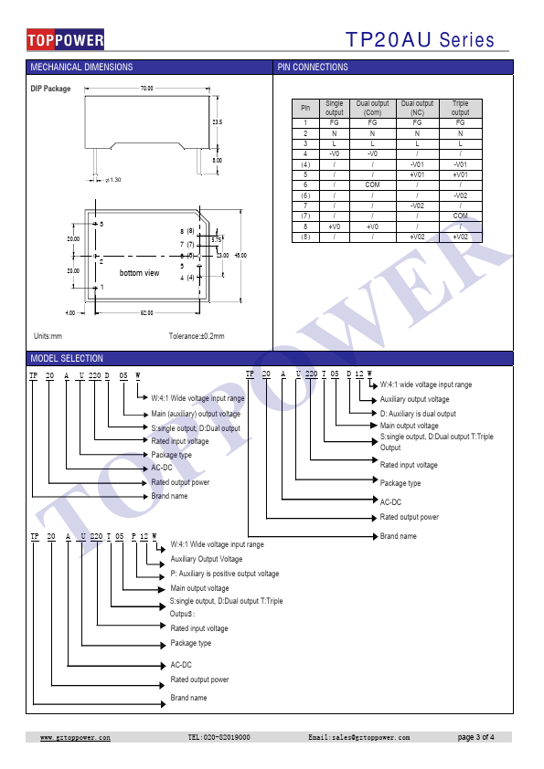 TP20AU220D05P05W