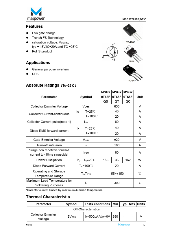 MSG20T65FQS