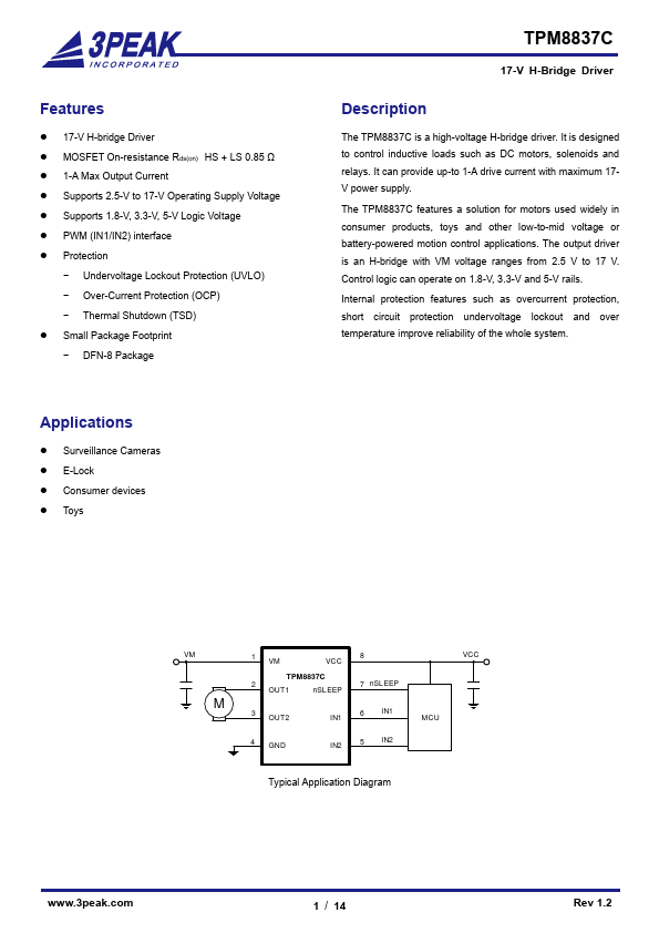 TPM8837C Datasheet Preview