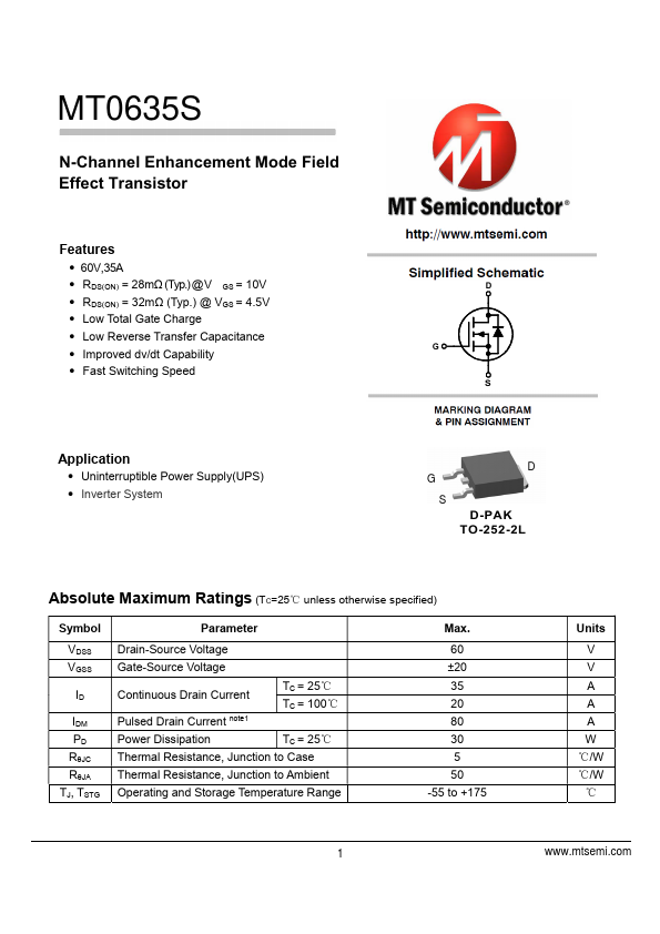 MT0635S Datasheet Preview