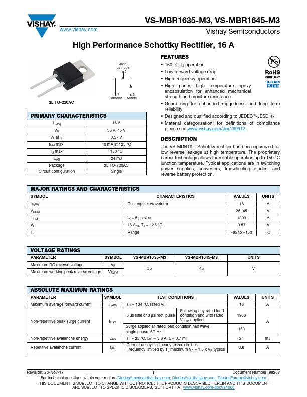 VS-MBR1645-M3