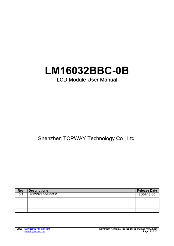 LM16032BBC-0B