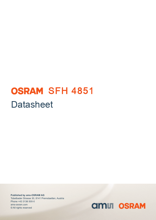 SFH4851 Infrared Emitter by OSRAM - Datasheet Preview