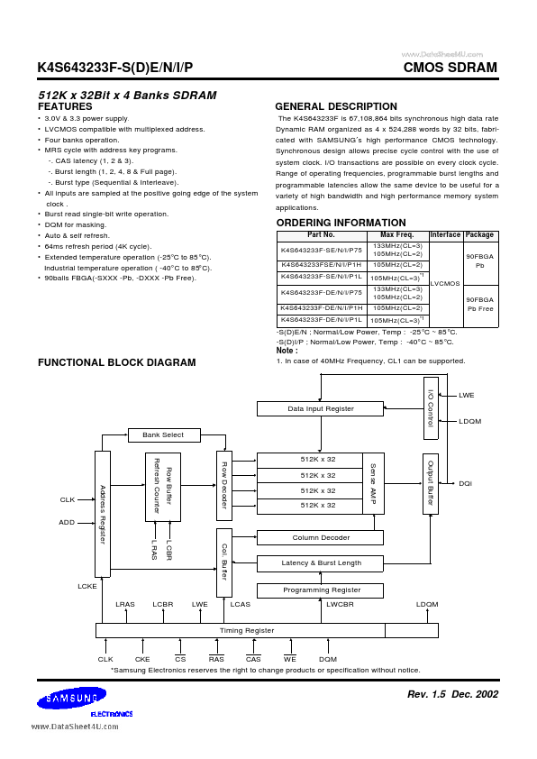 K4S643233F-SDI