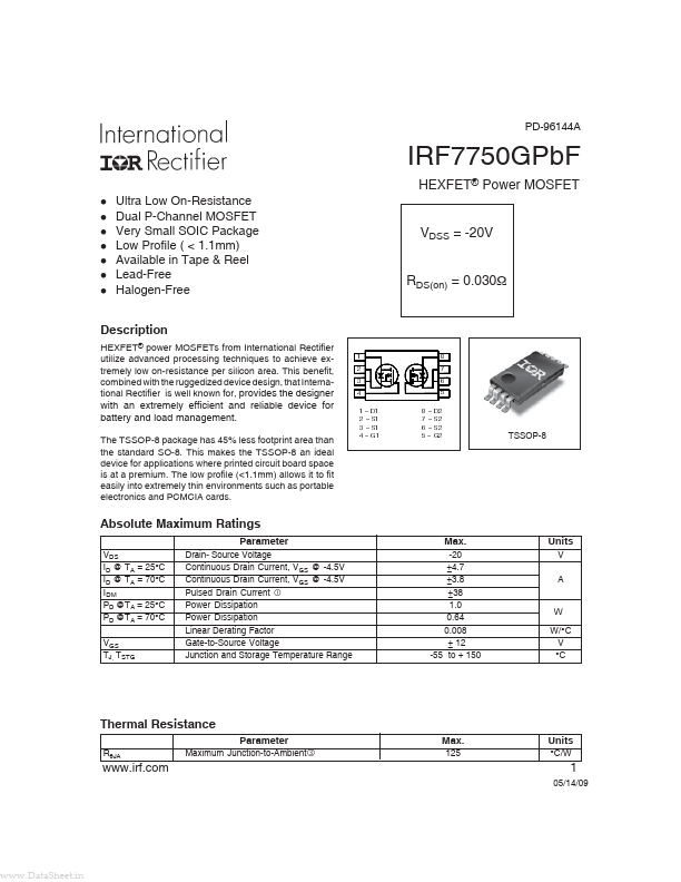 IRF7750GPBF