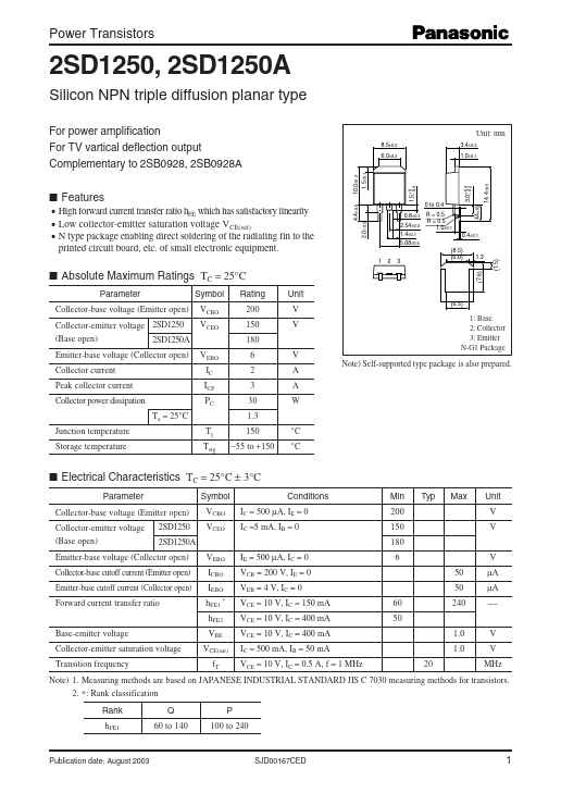 2SD1250A