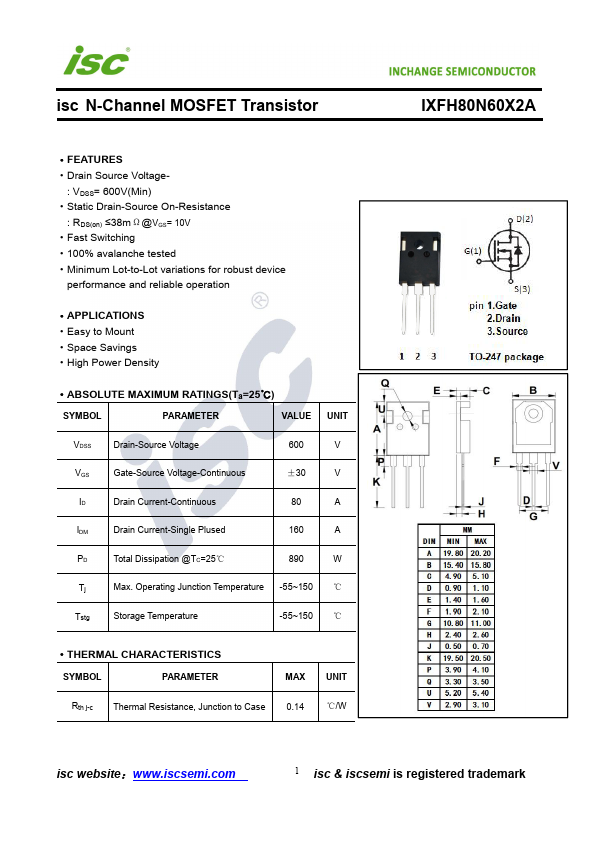 IXFH80N60X2A