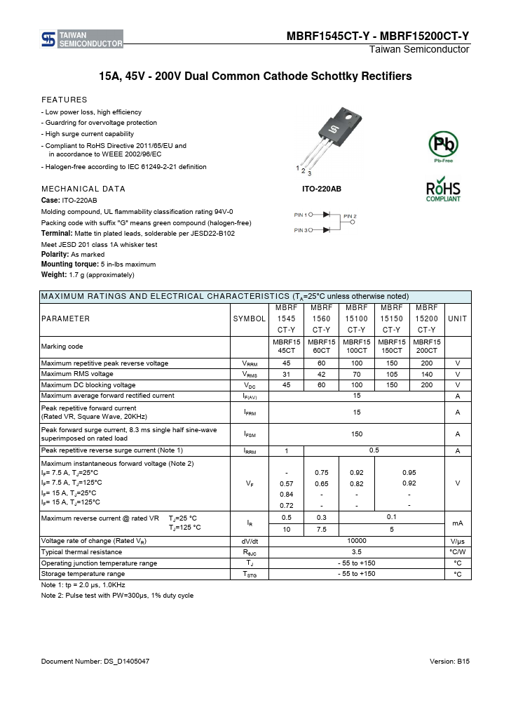 MBRF1560CT-Y