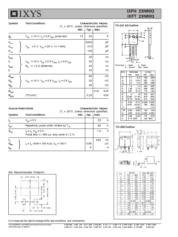 IXFT23N60Q