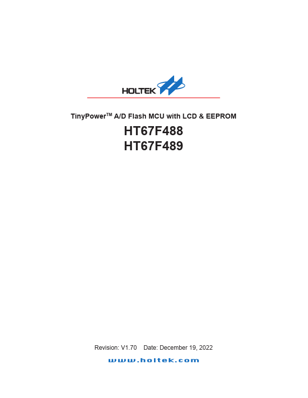 HT67F488 Datasheet Preview