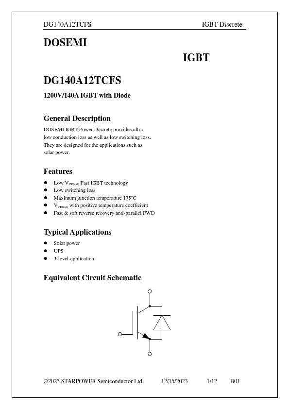 DG140A12TCFS Datasheet Preview